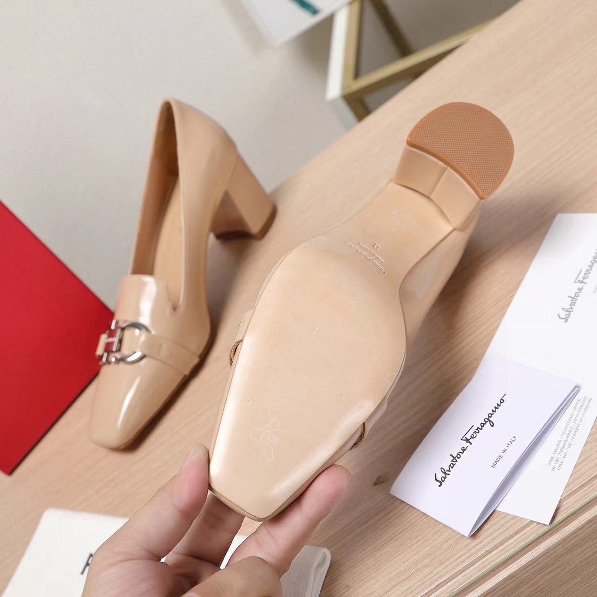 Ferragamo Classic Square Toe Pumps