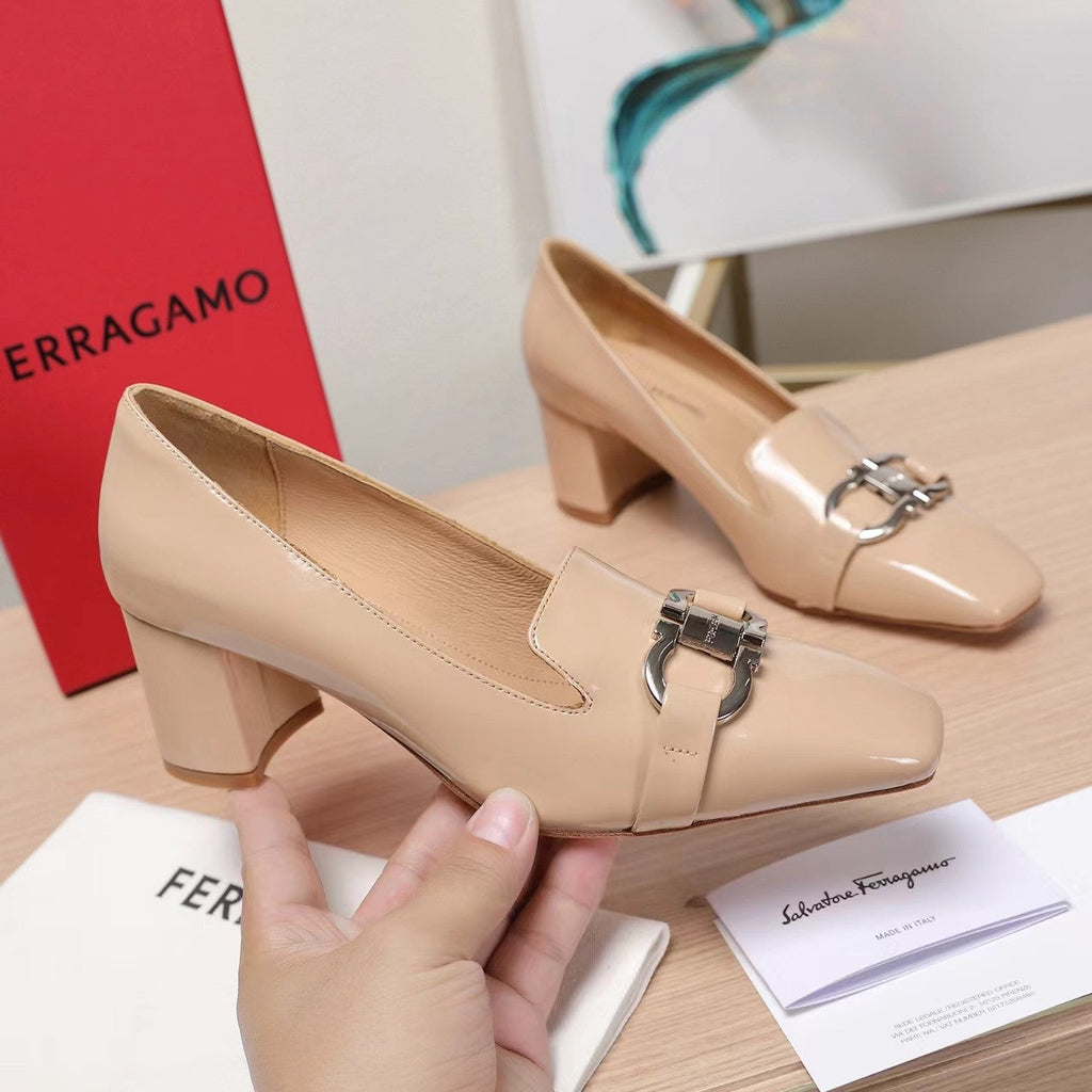 Ferragamo Classic Square Toe Pumps