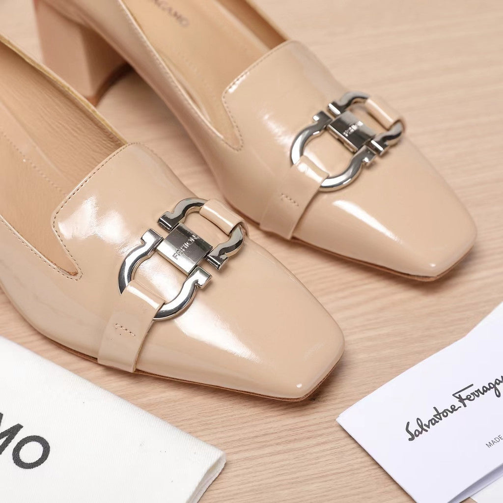 Ferragamo Classic Square Toe Pumps