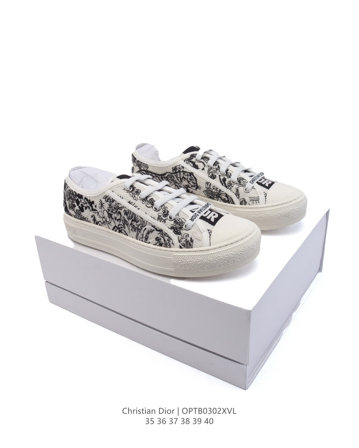 Dior Women's White Platform Sneakers – 2025 Spring Runway