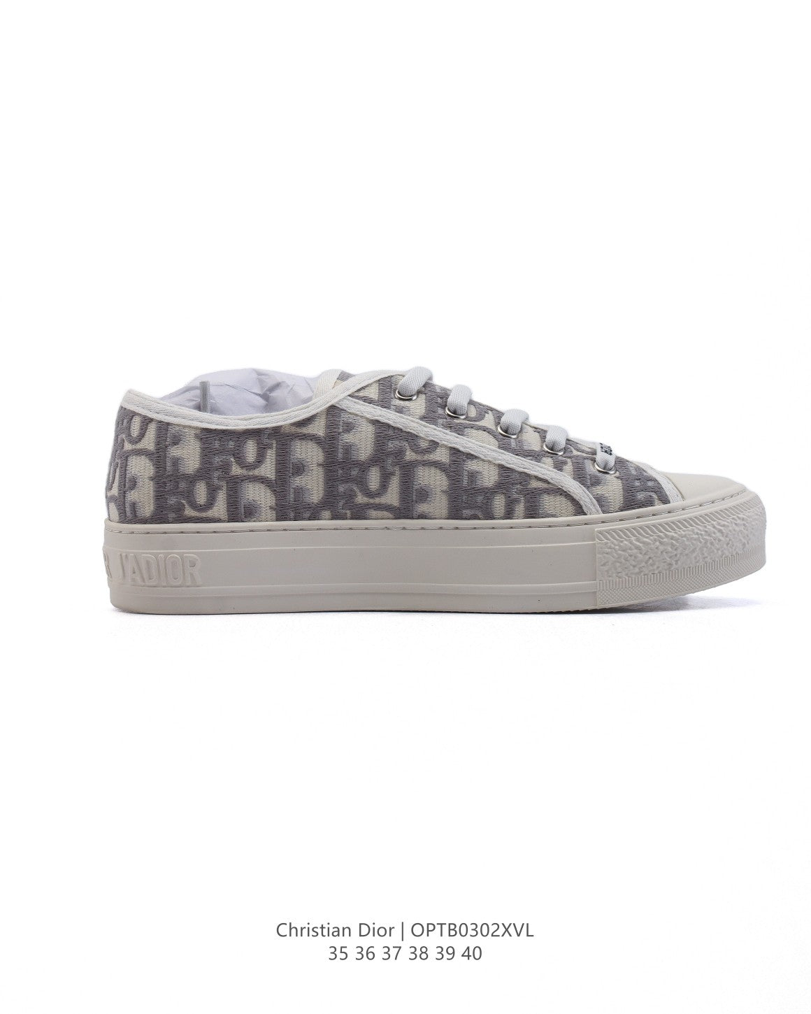 Dior Women's White Platform Sneakers – 2025 Spring Runway