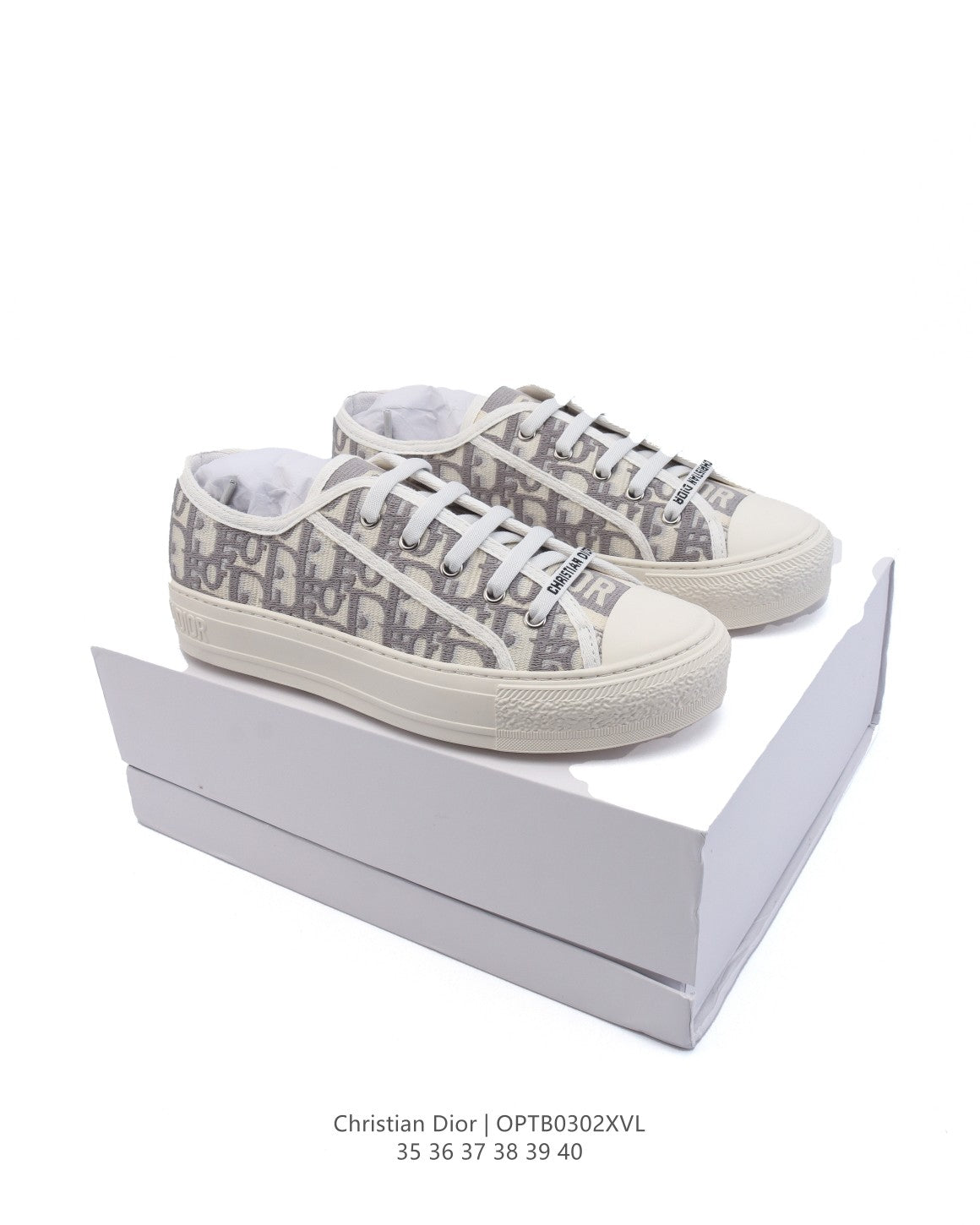 Dior Women's White Platform Sneakers – 2025 Spring Runway