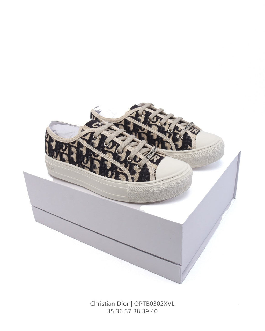 Dior Women's White Platform Sneakers – 2025 Spring Runway