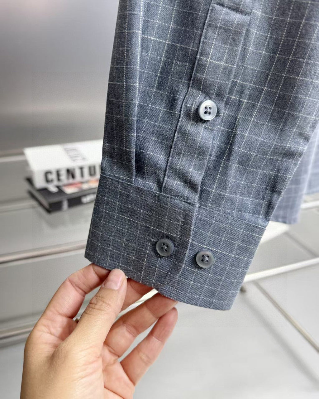 Ami Paris Men's Plaid Long Sleeve Shirt – 2025FW