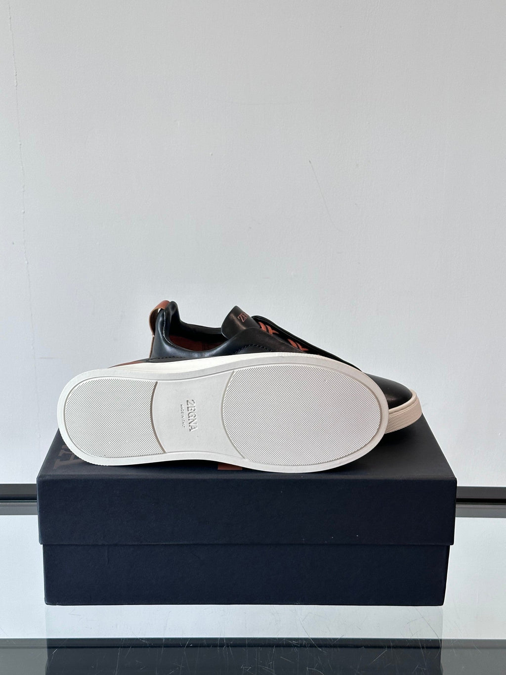 Zegna Men's Low-Top Leather Sneakers