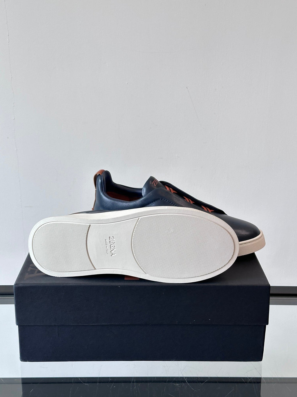 Zegna Men's Low-Top Leather Sneakers