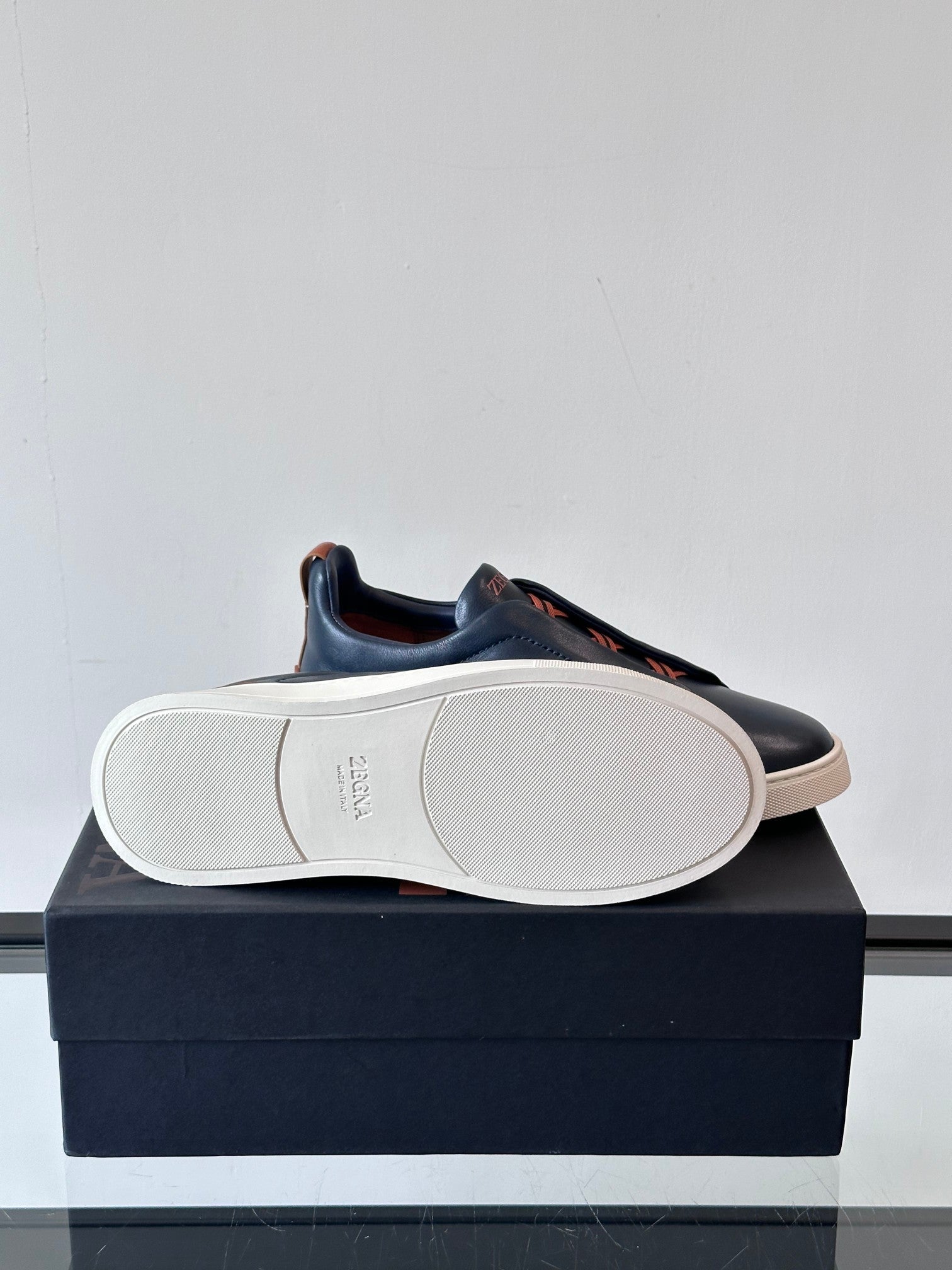 Zegna Men's Low-Top Leather Sneakers