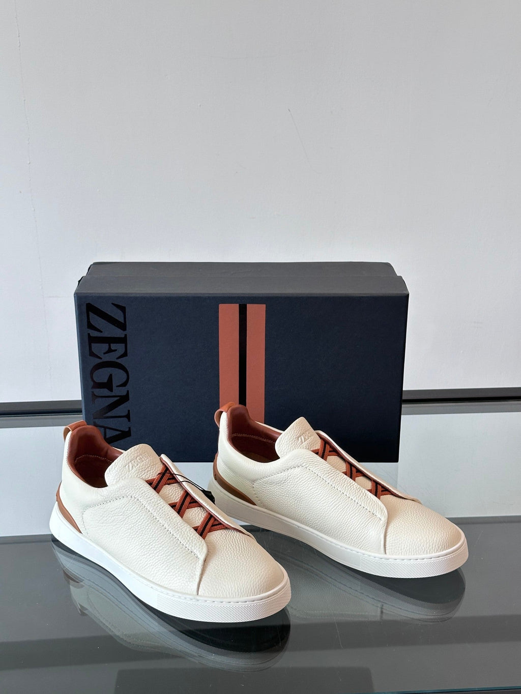 Zegna Men's Low-Top Leather Sneakers