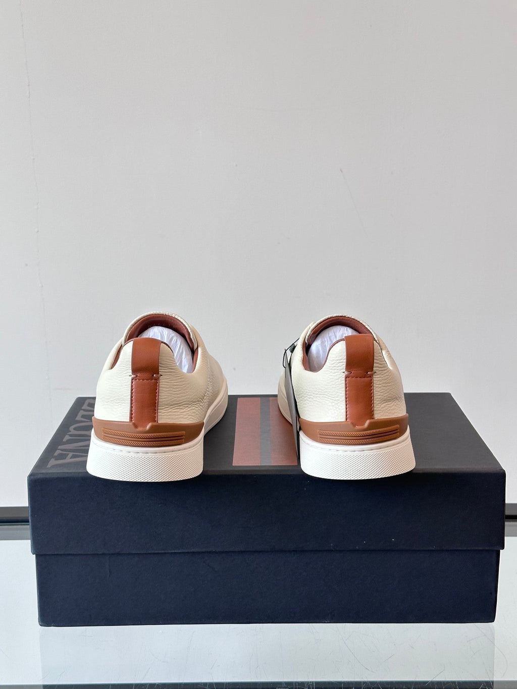 Zegna Men's Low-Top Leather Sneakers