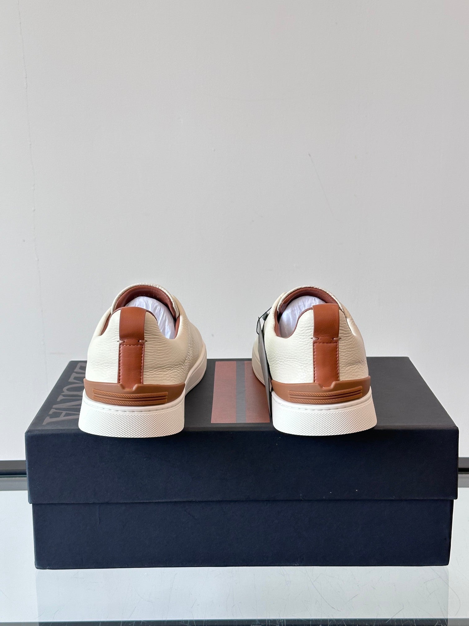 Zegna Men's Low-Top Leather Sneakers