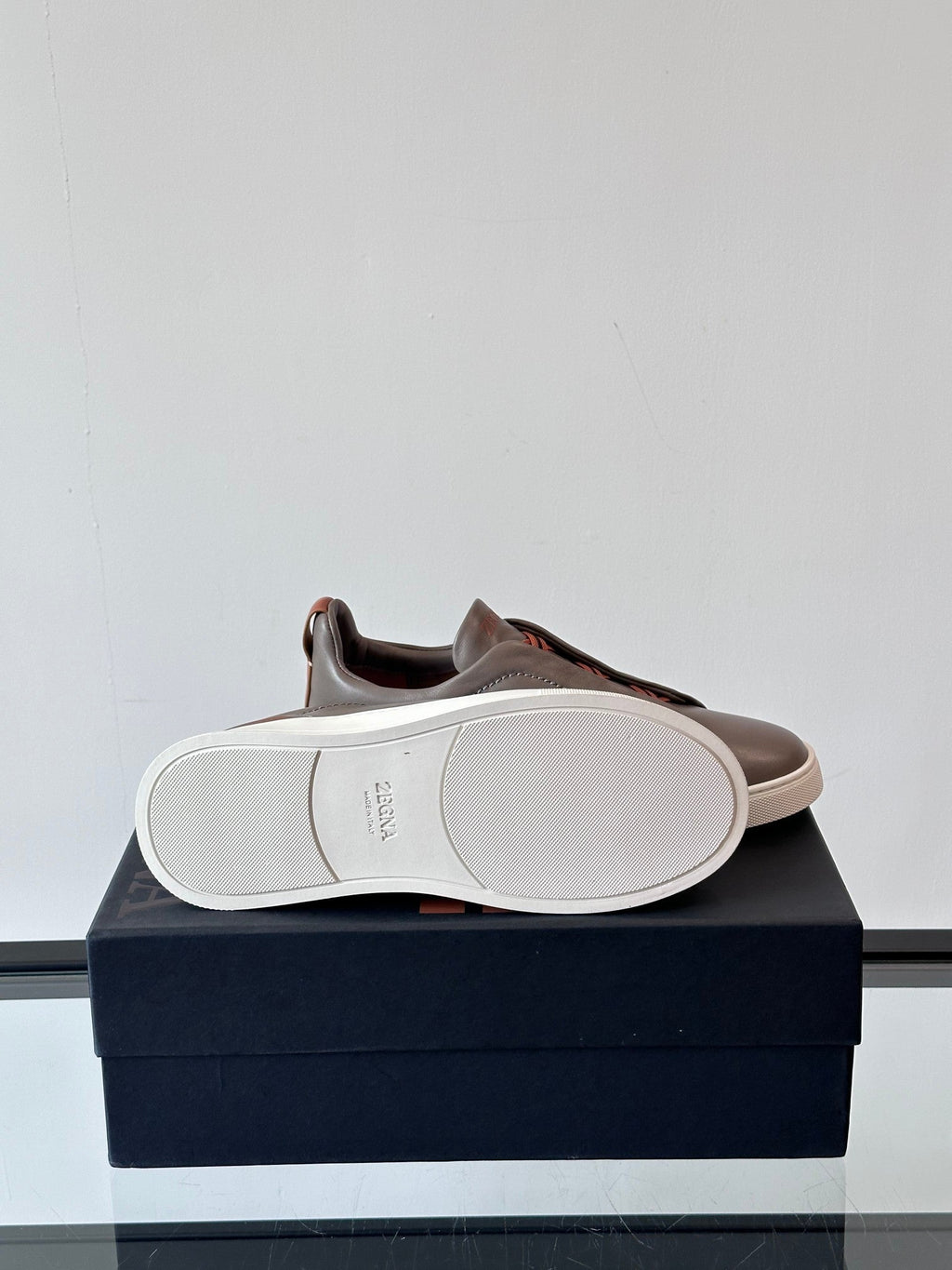 Zegna Men's Low-Top Leather Sneakers
