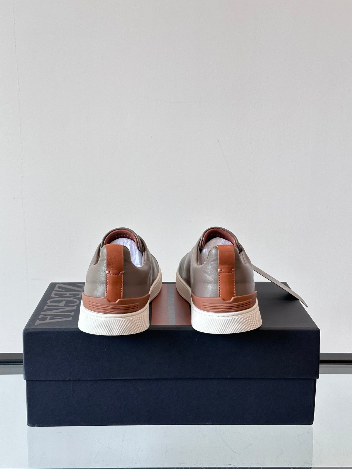 Zegna Men's Low-Top Leather Sneakers