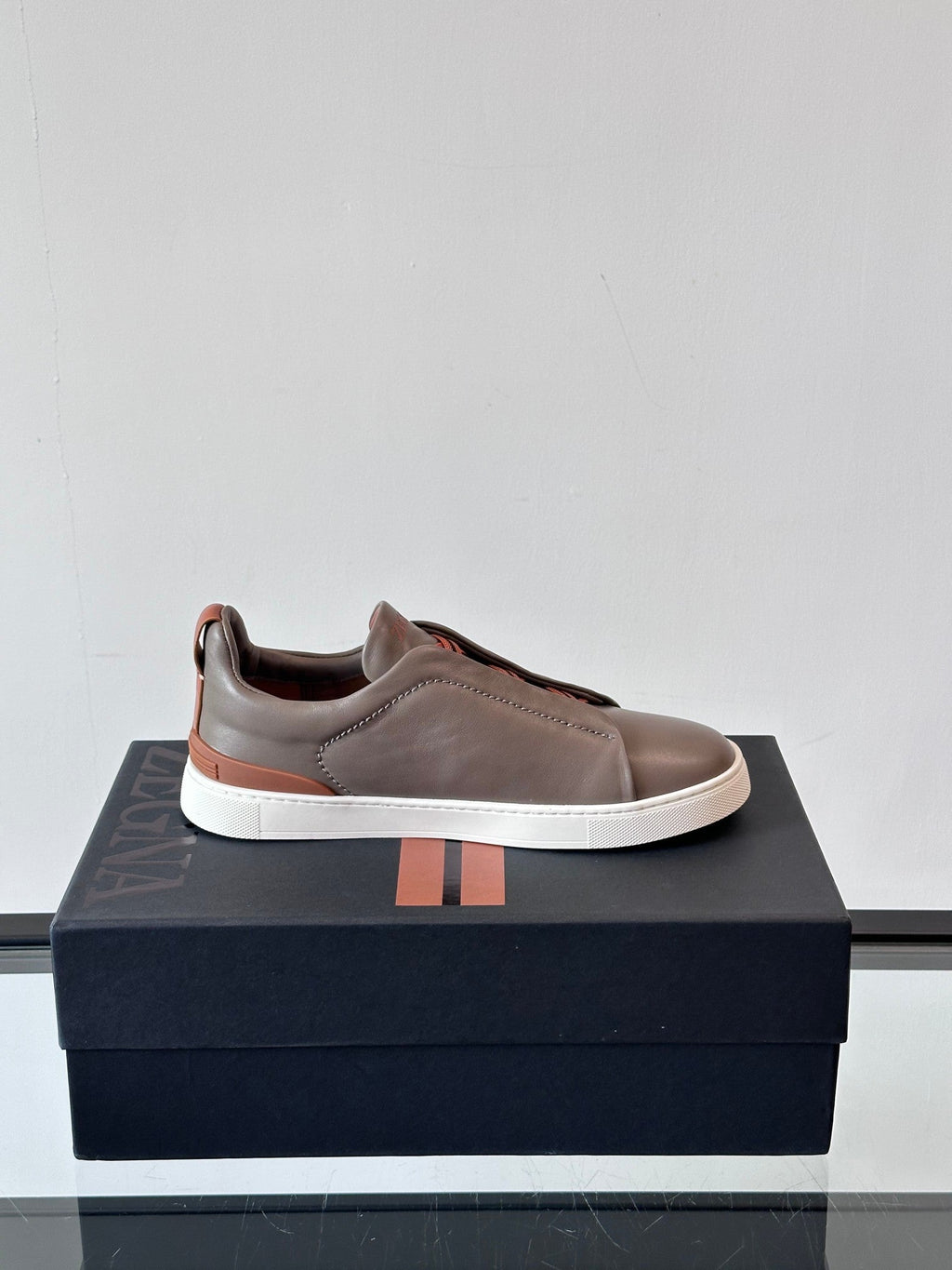 Zegna Men's Low-Top Leather Sneakers
