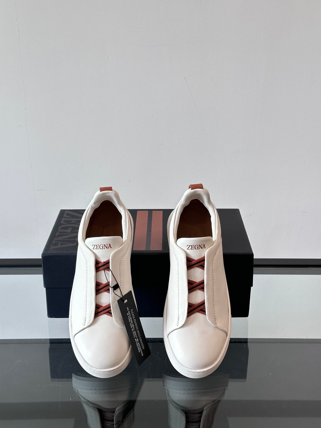 Zegna Men's Low-Top Leather Sneakers