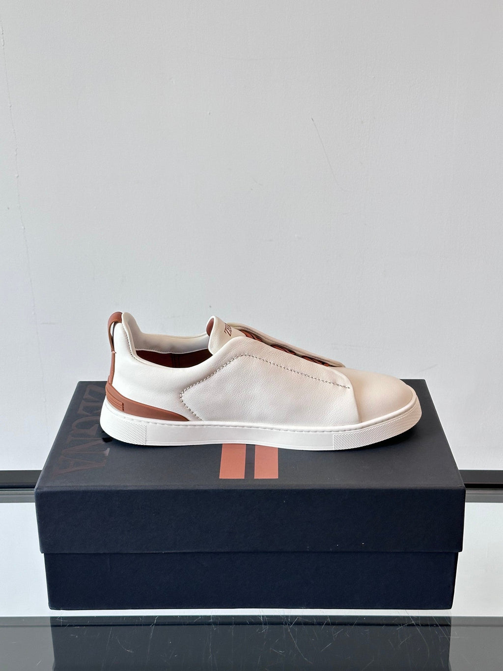 Zegna Men's Low-Top Leather Sneakers