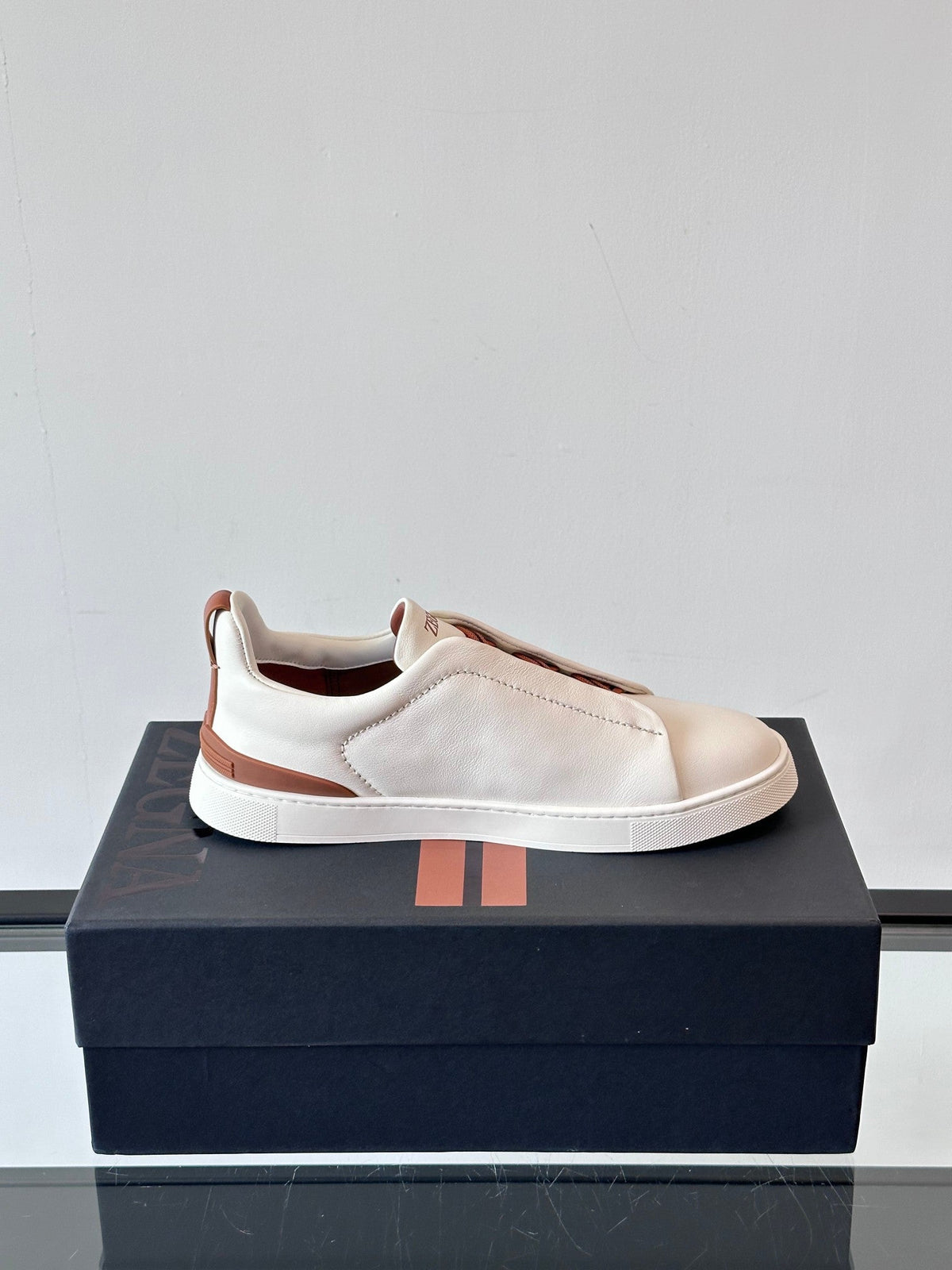 Zegna Men's Low-Top Leather Sneakers