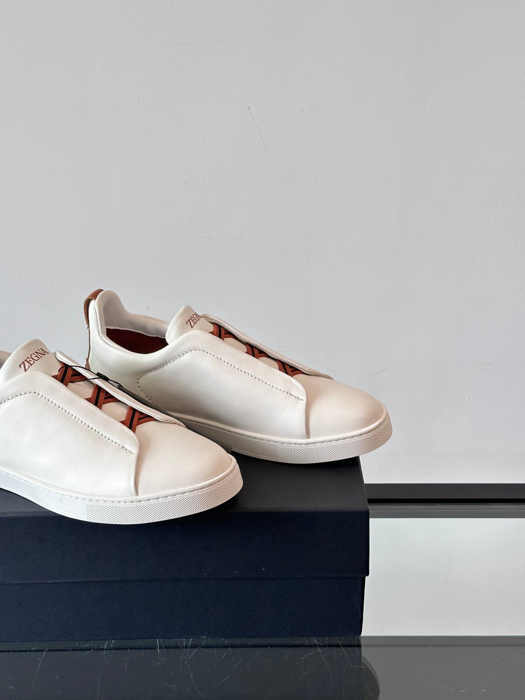 Zegna Men's Low-Top Leather Sneakers