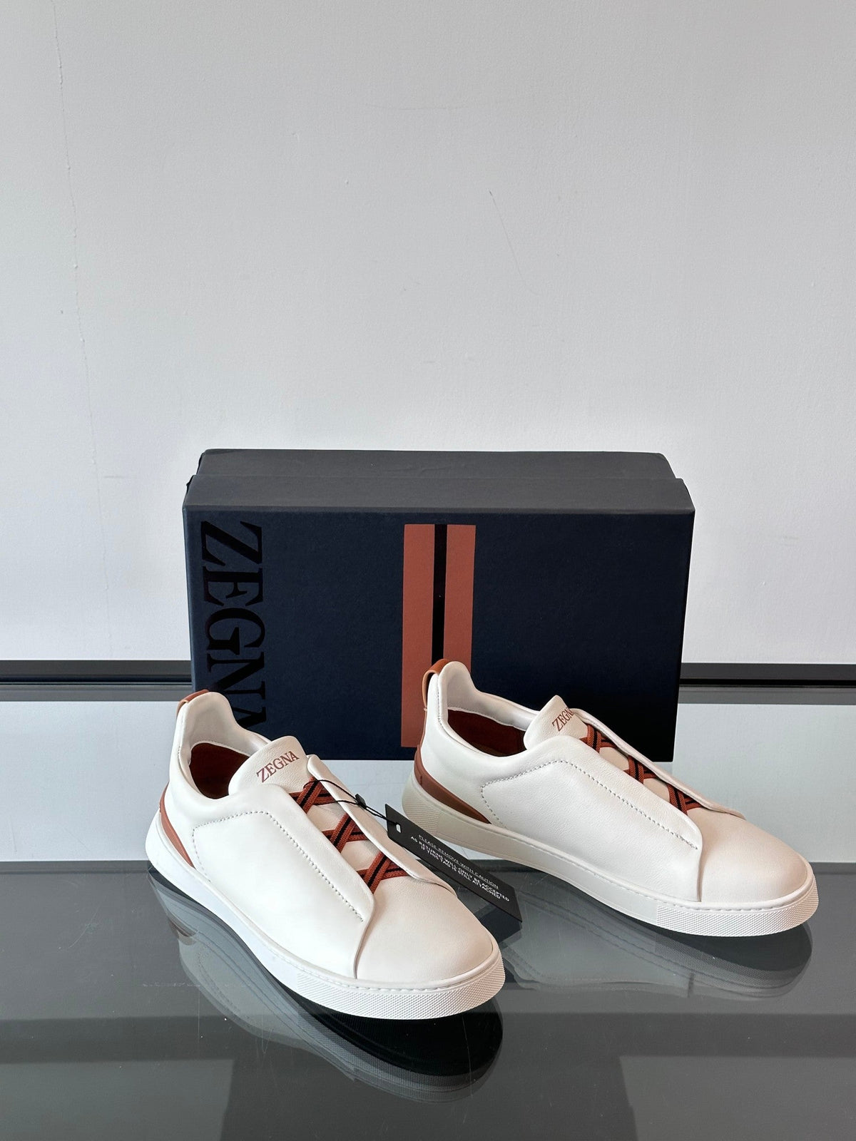 Zegna Men's Low-Top Leather Sneakers
