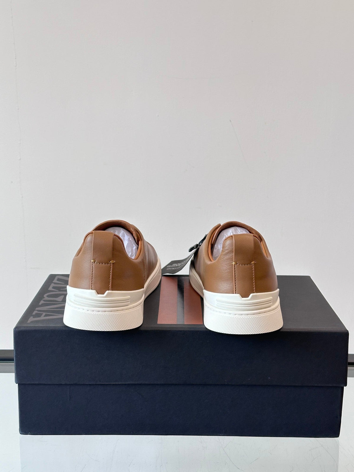 Zegna Men's Low-Top Leather Sneakers