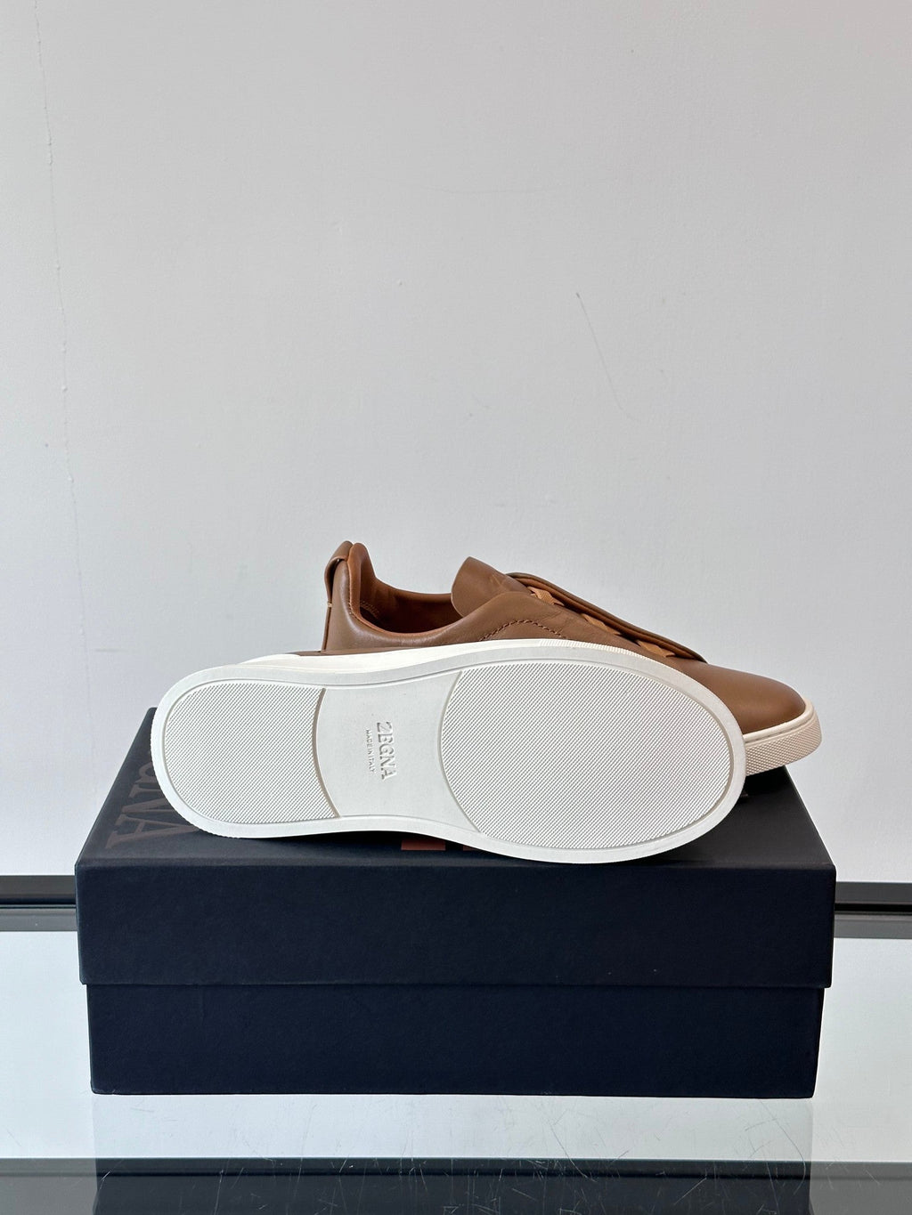 Zegna Men's Low-Top Leather Sneakers