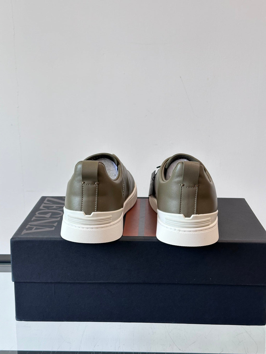 Zegna Men's Low-Top Leather Sneakers