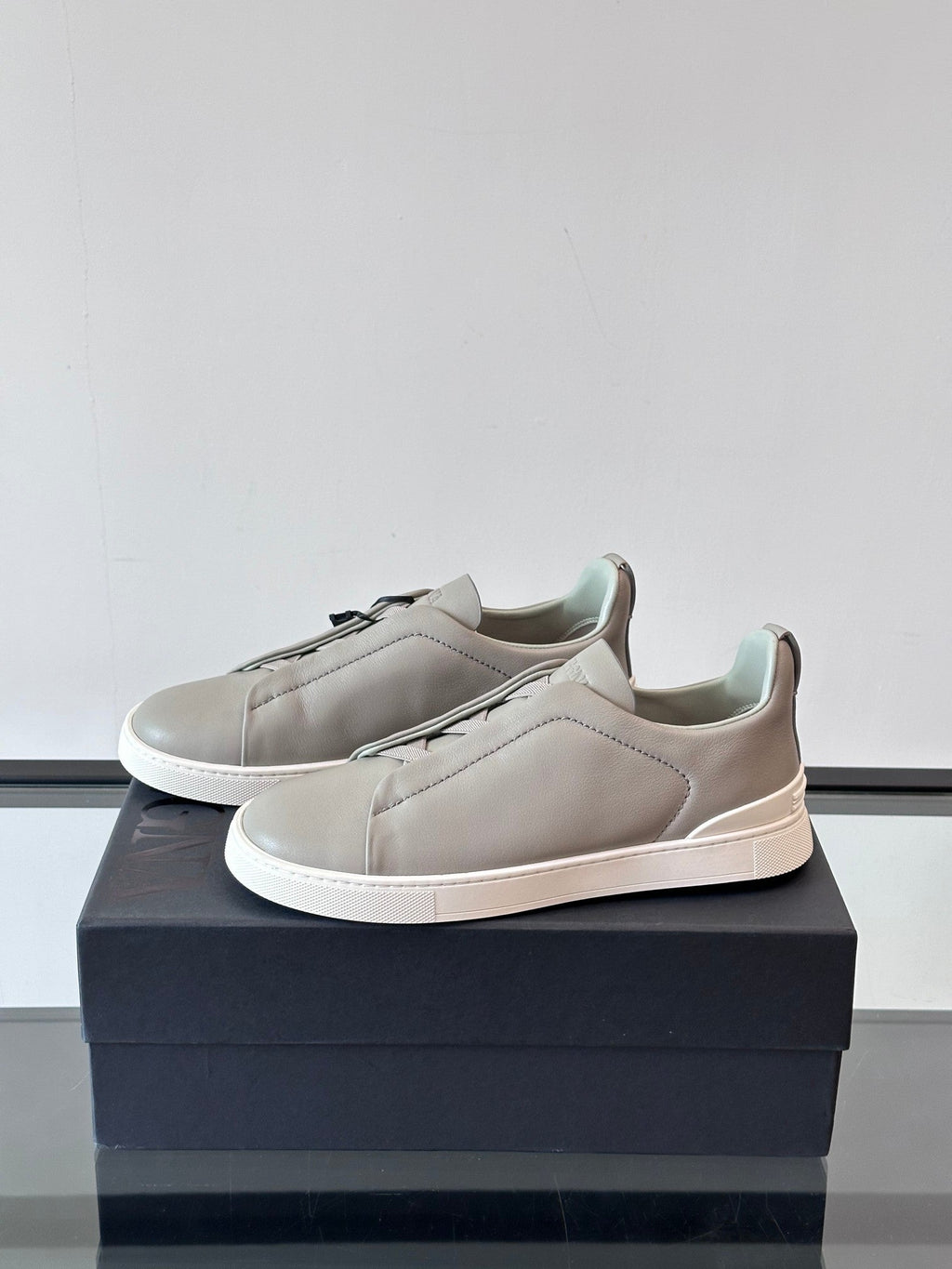 Zegna Men's Low-Top Leather Sneakers