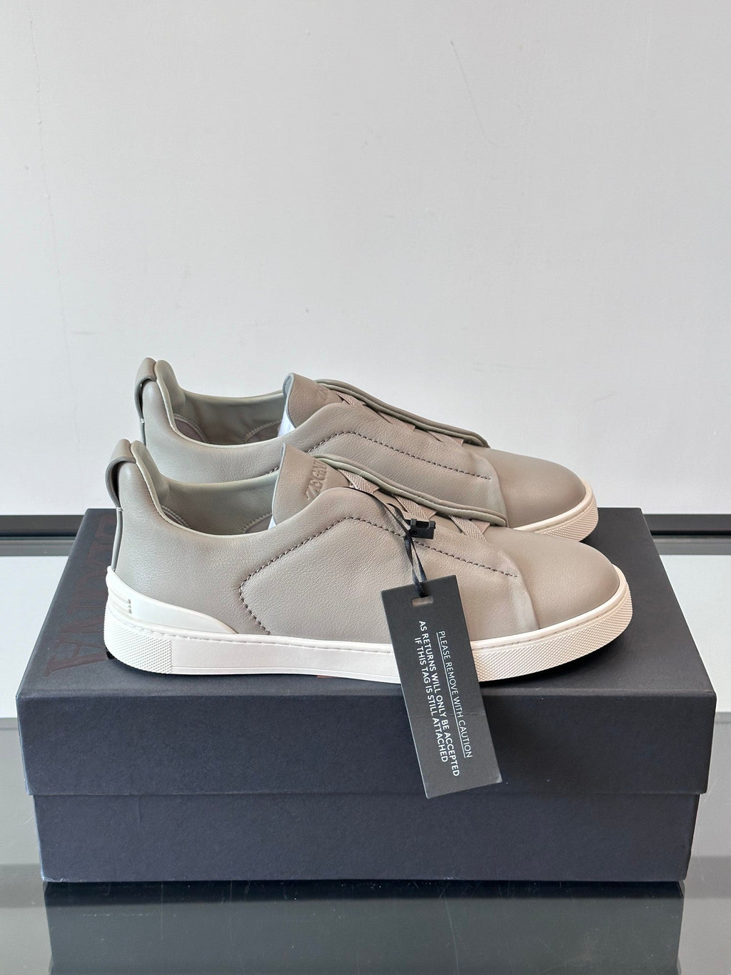 Zegna Men's Low-Top Leather Sneakers