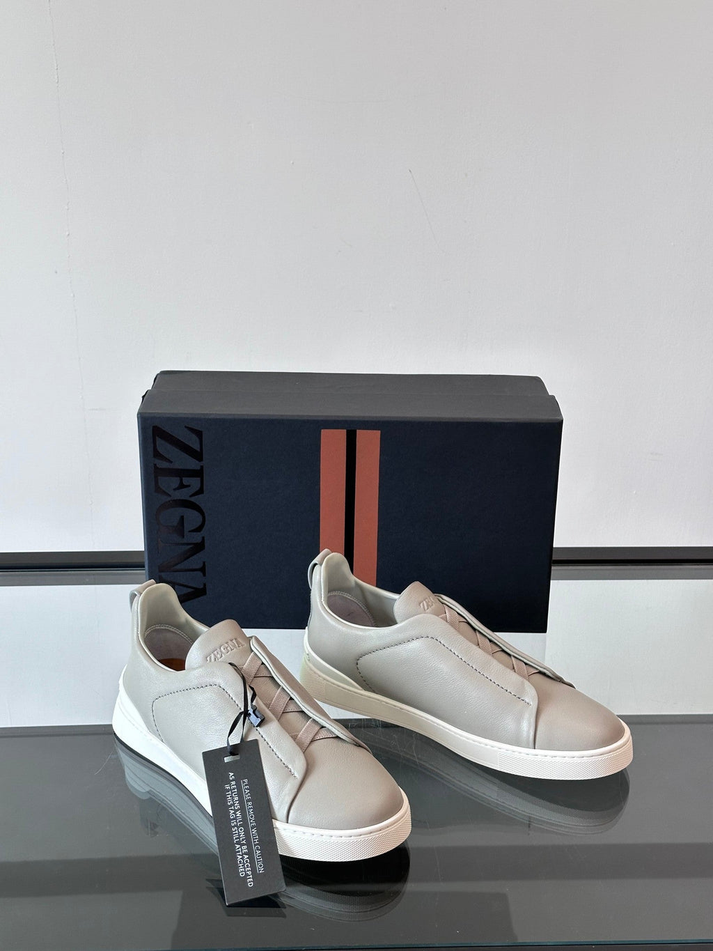 Zegna Men's Low-Top Leather Sneakers