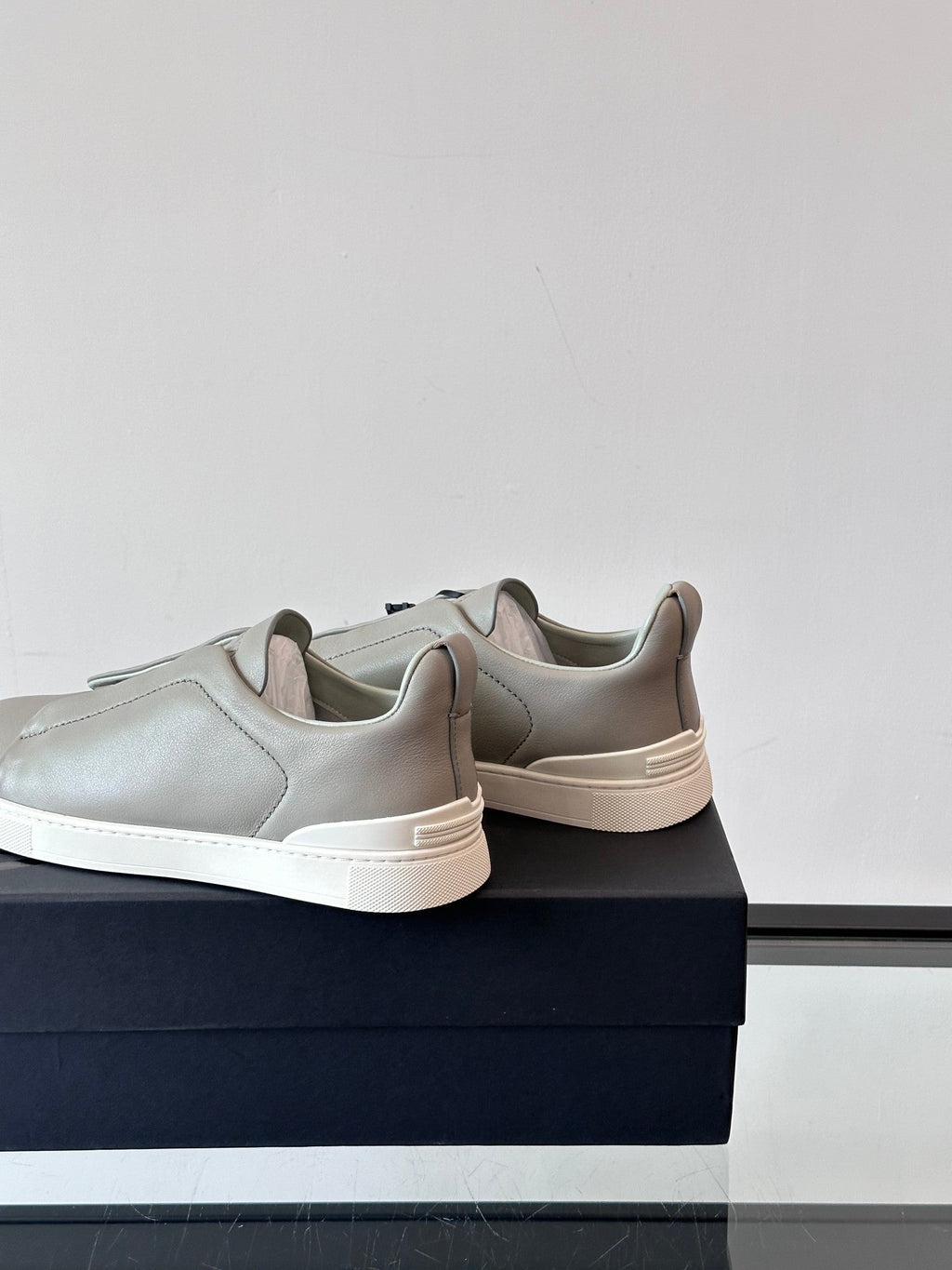 Zegna Men's Low-Top Leather Sneakers