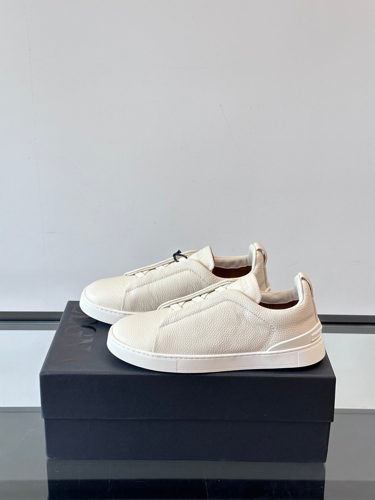 Zegna Men's Low-Top Leather Sneakers