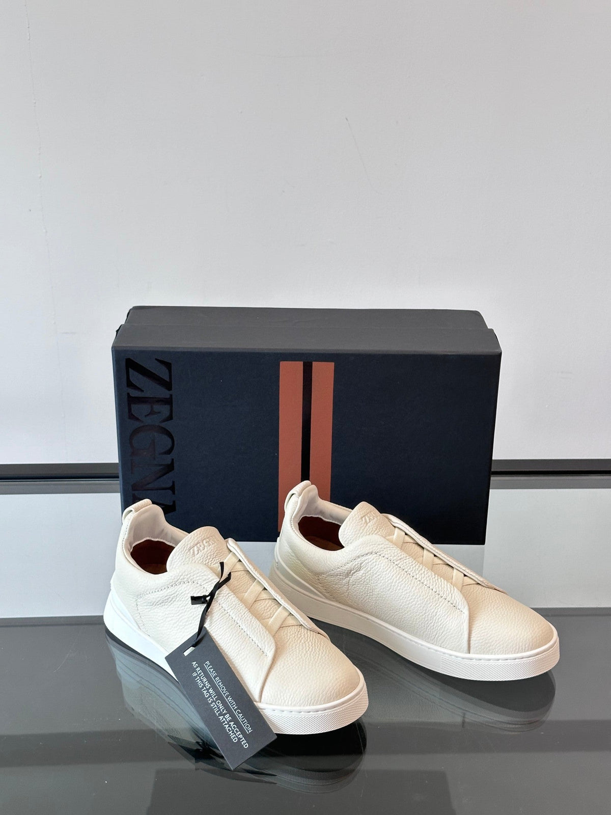 Zegna Men's Low-Top Leather Sneakers