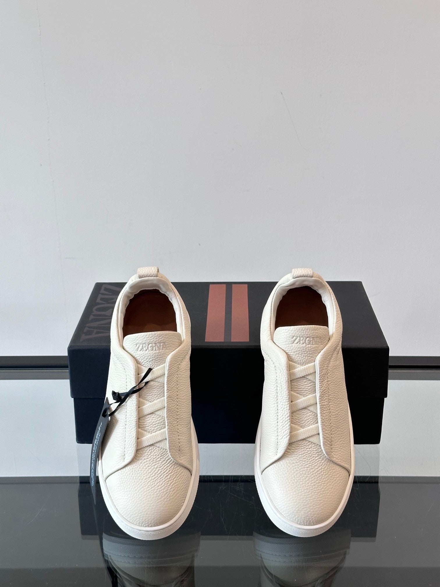 Zegna Men's Low-Top Leather Sneakers