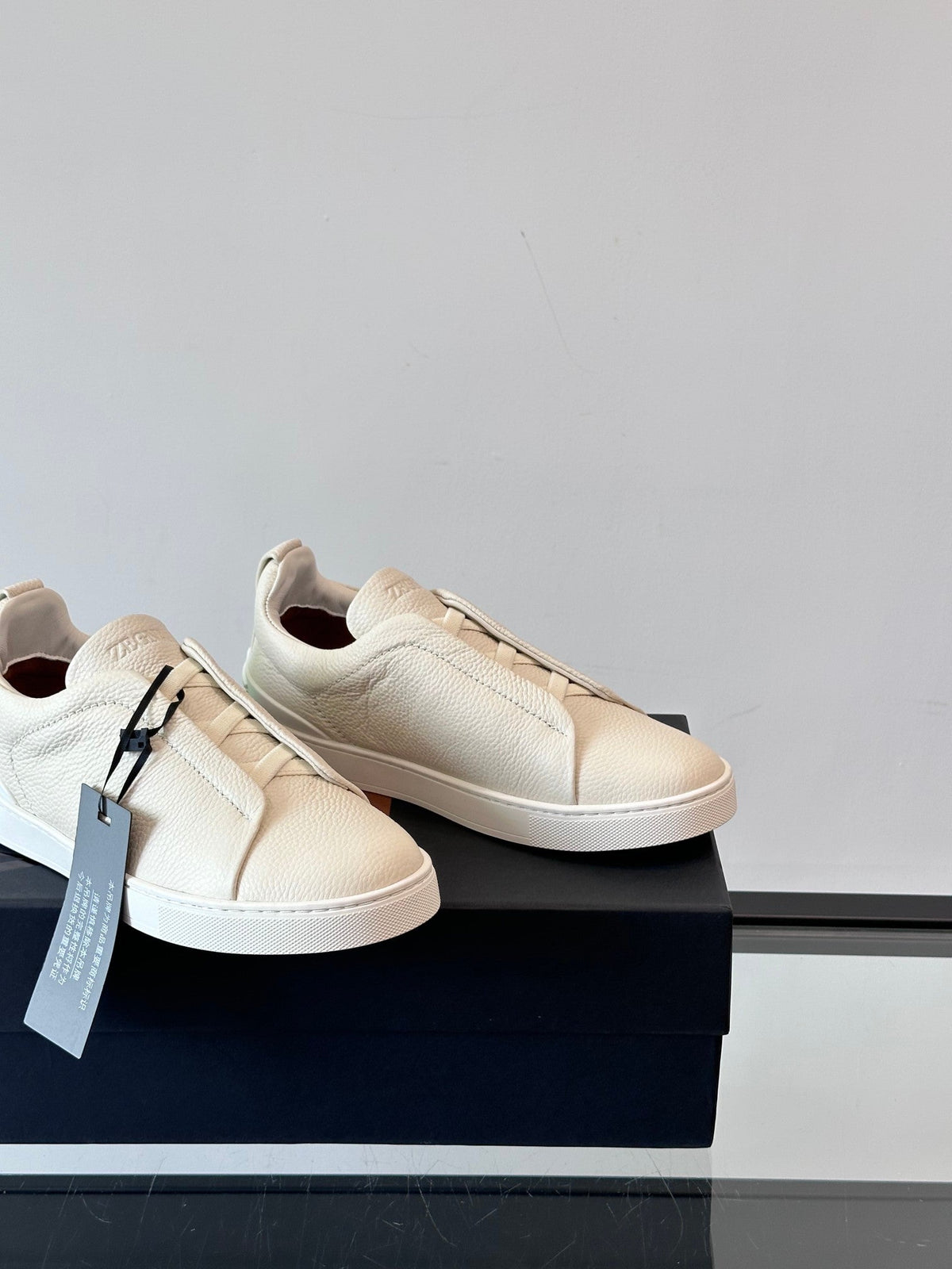 Zegna Men's Low-Top Leather Sneakers