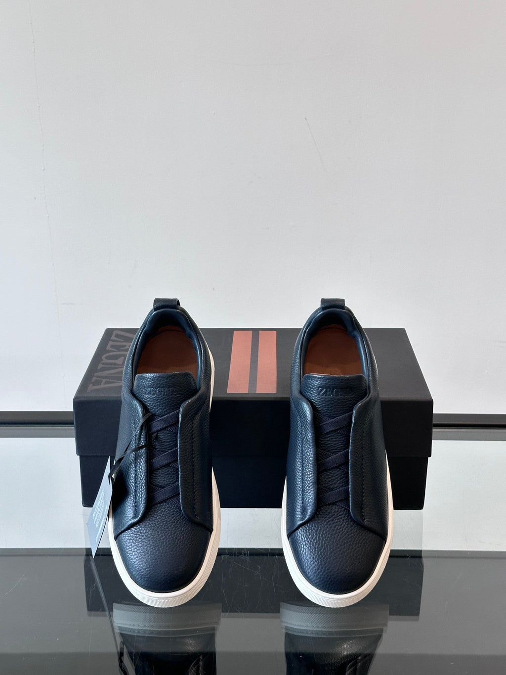 Zegna Men's Low-Top Leather Sneakers