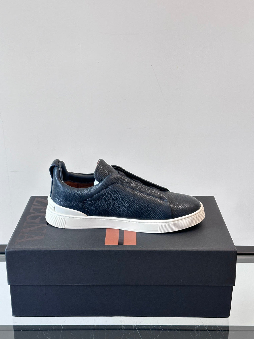 Zegna Men's Low-Top Leather Sneakers