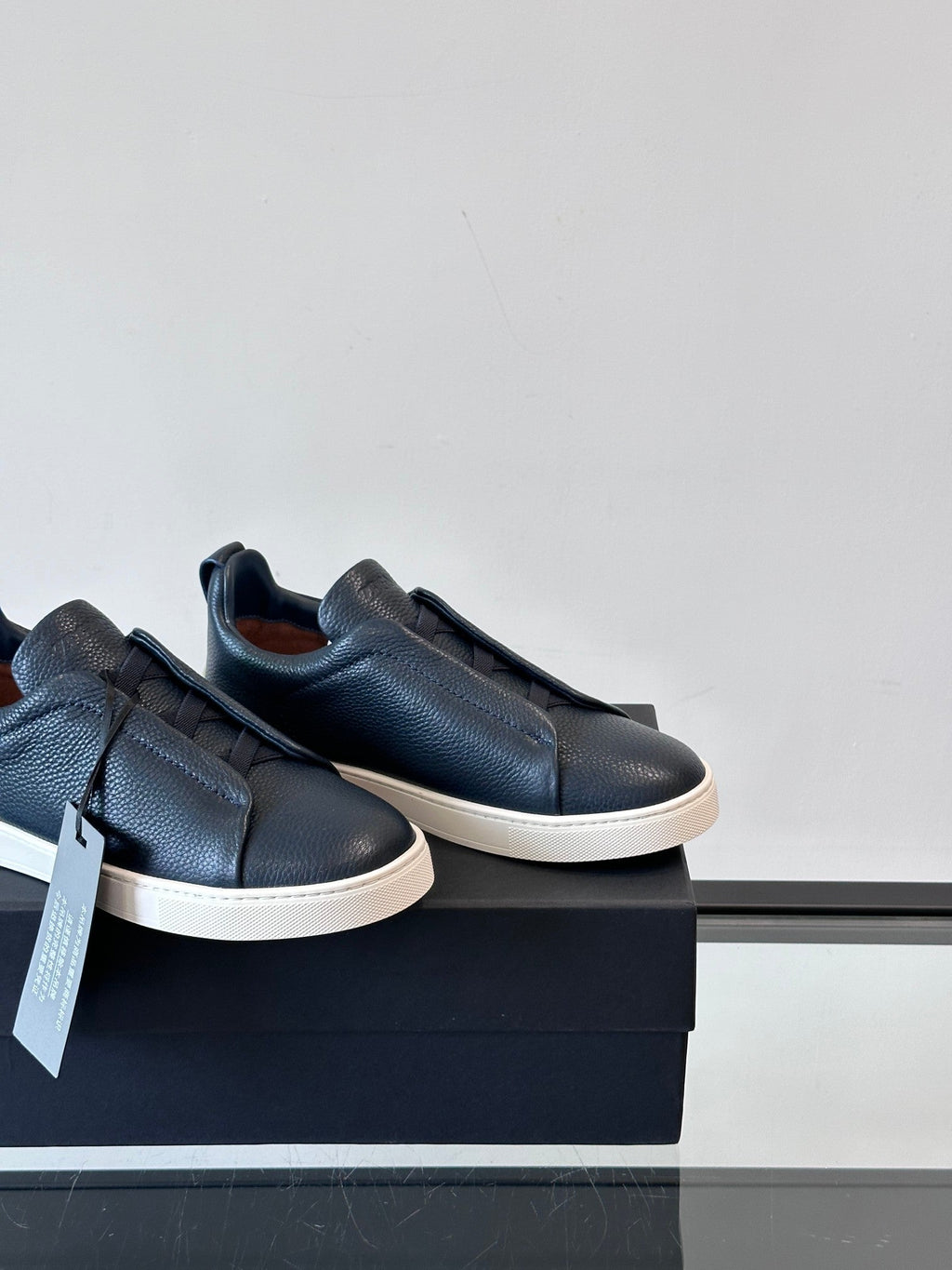 Zegna Men's Low-Top Leather Sneakers