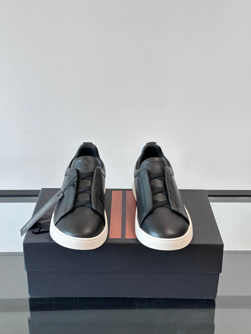 Zegna Men's Low-Top Leather Sneakers