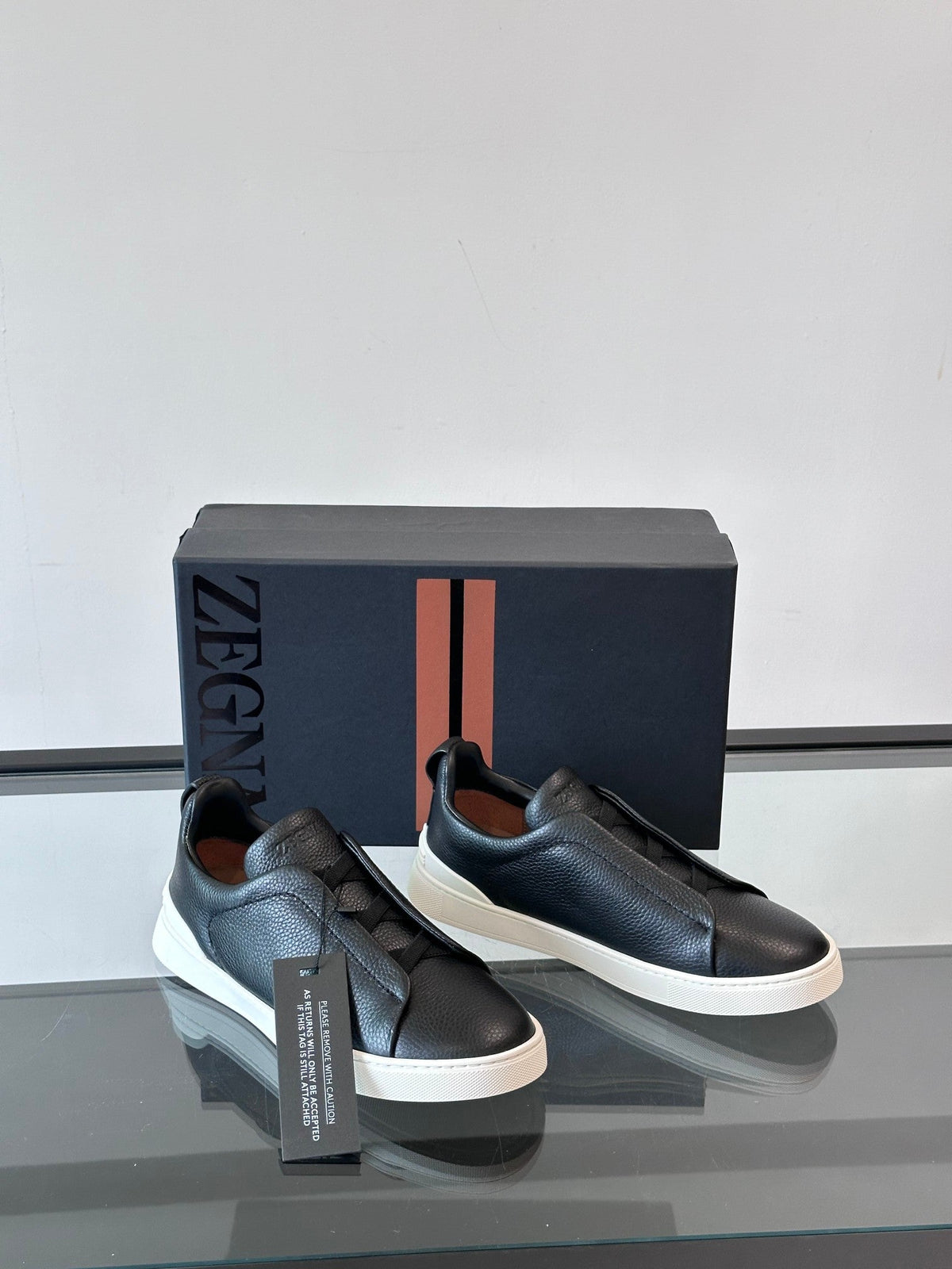 Zegna Men's Low-Top Leather Sneakers