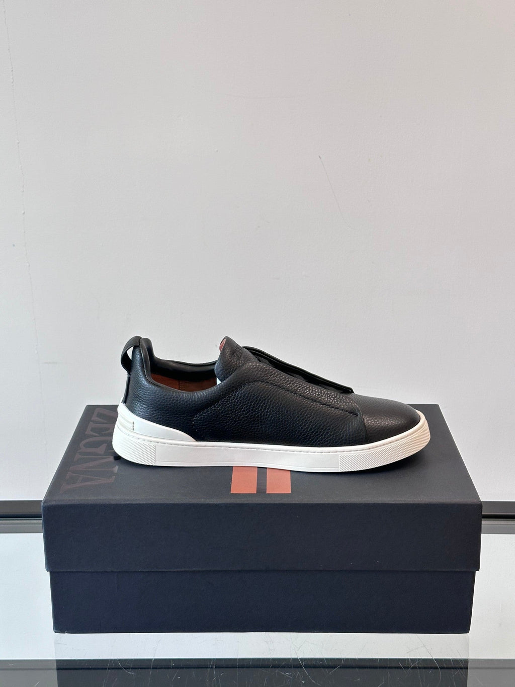 Zegna Men's Low-Top Leather Sneakers