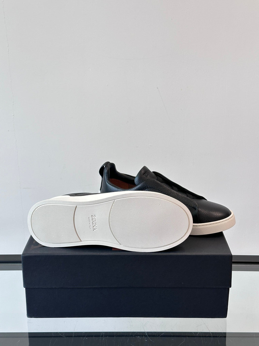 Zegna Men's Low-Top Leather Sneakers
