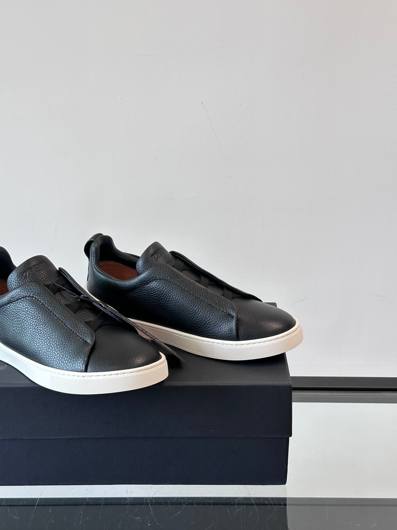 Zegna Men's Low-Top Leather Sneakers