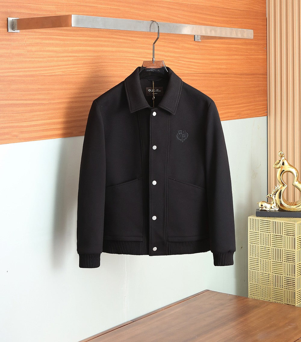 Loro Piana Wool Collared Business Casual Jacket – 2025FW