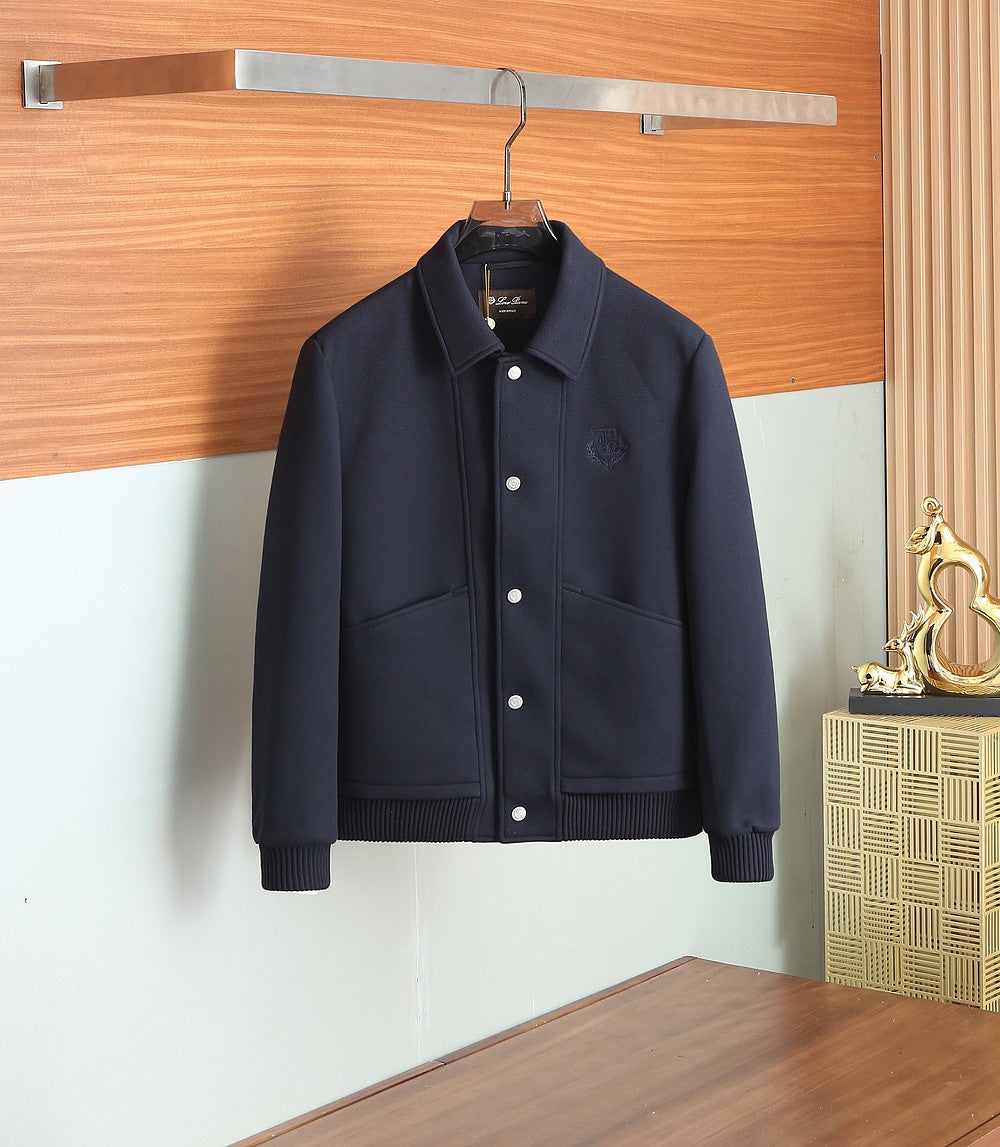 Loro Piana Wool Collared Business Casual Jacket – 2025FW