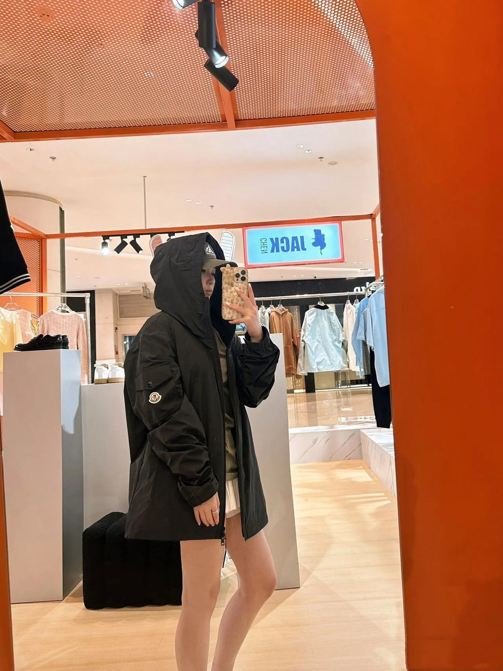 Moncler Classic Maya Hooded Windbreaker Jacket