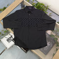Louis Vuitton Flocked Logo Patchwork Long Sleeve Shirt – 2025 Collection