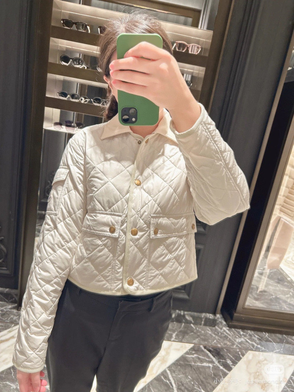 Moncler Diamond Quilted Padded Short Jacket