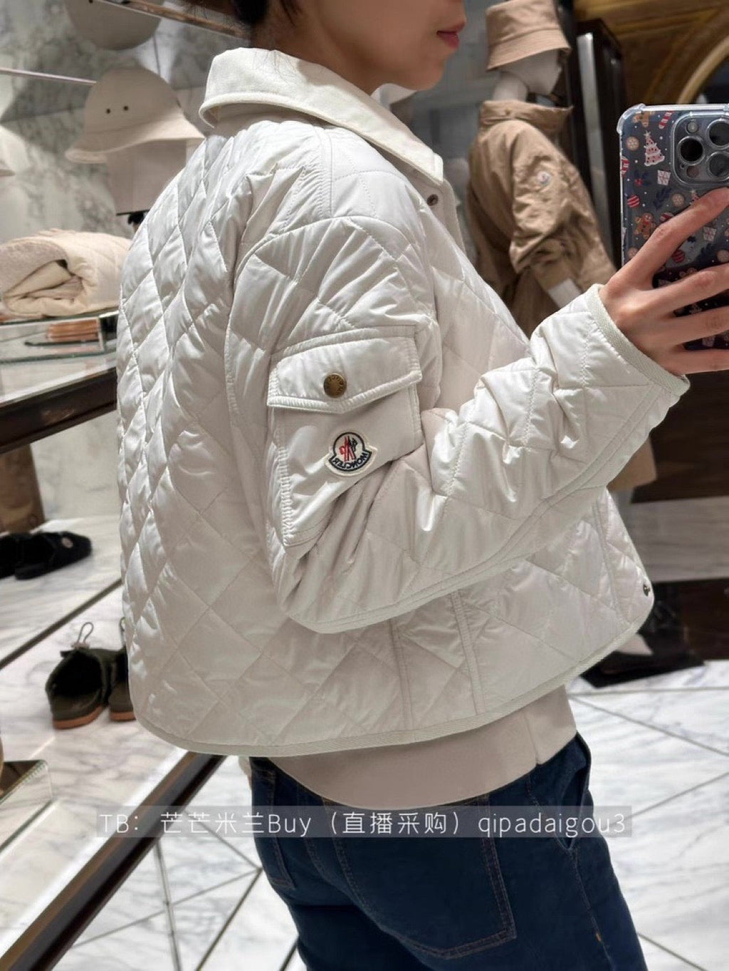 Moncler Diamond Quilted Padded Short Jacket
