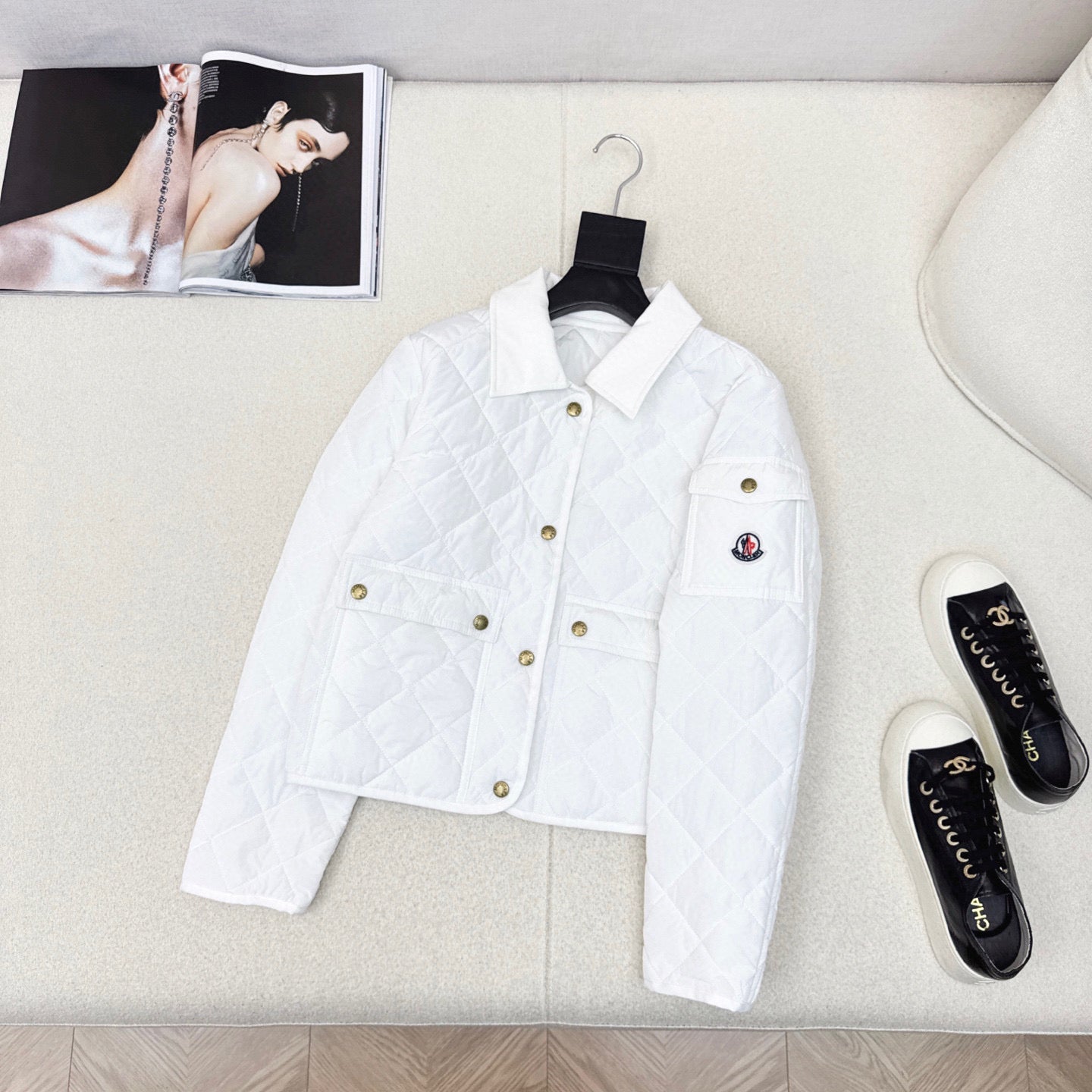 Moncler Diamond Quilted Padded Short Jacket