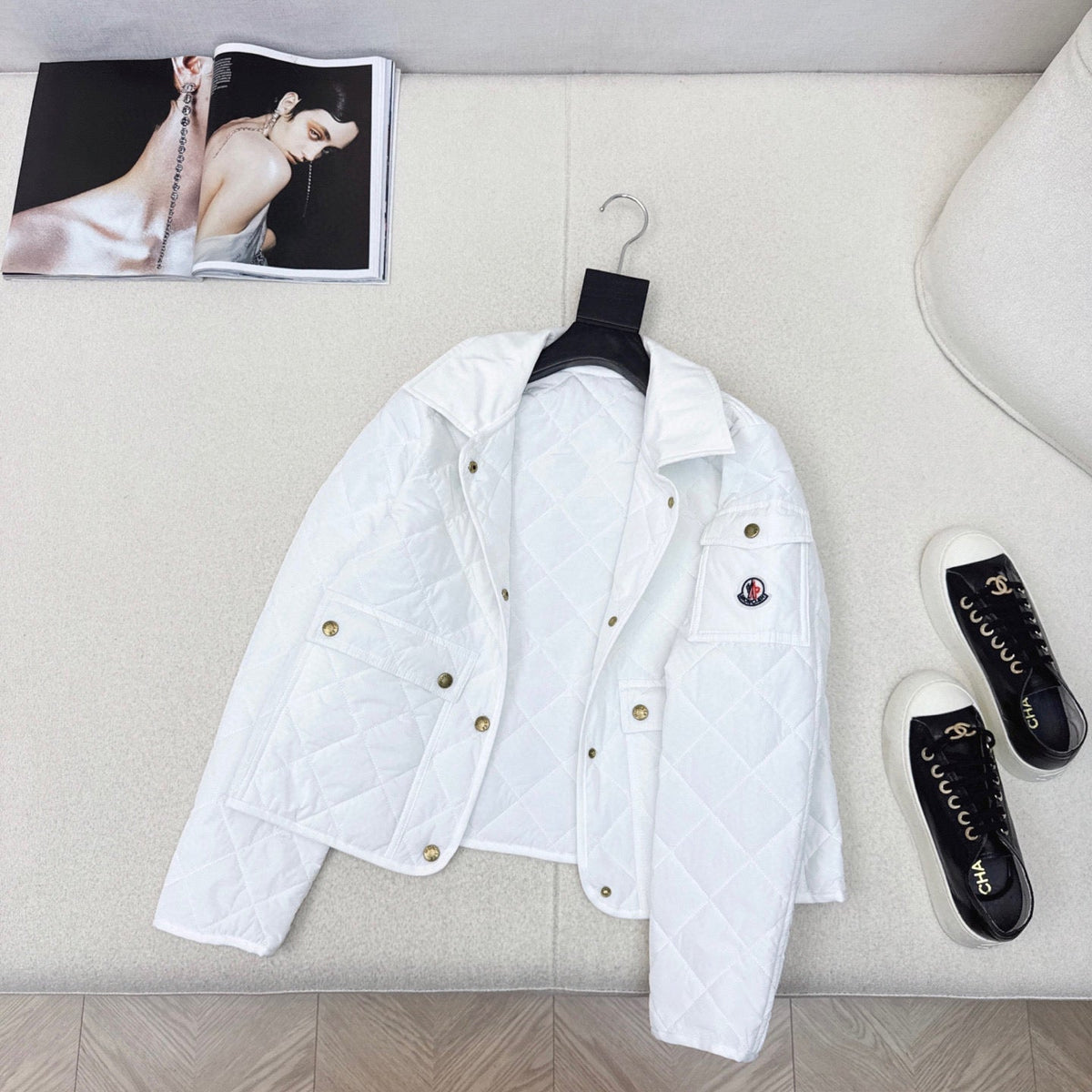 Moncler Diamond Quilted Padded Short Jacket