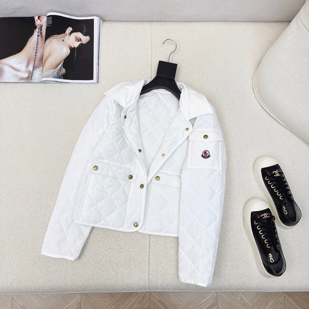 Moncler Diamond Quilted Padded Short Jacket